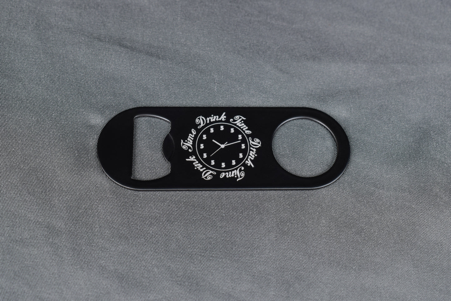 Black Stainless Bottle Opener Keychain