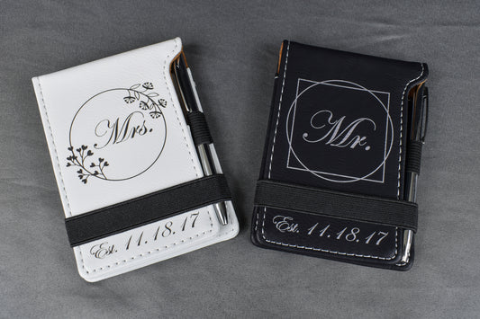 Bride and Groom Mini Vow Notepad