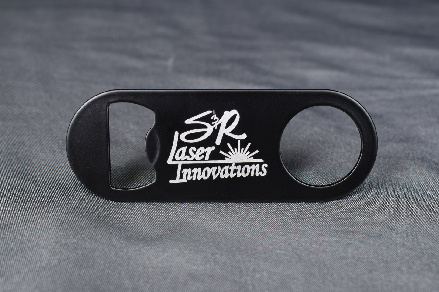 Black Stainless Bottle Opener Keychain
