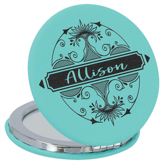 Leatherette Compact Mirror