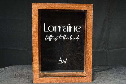 Custom Bridal Letter Box - "For the Bride"