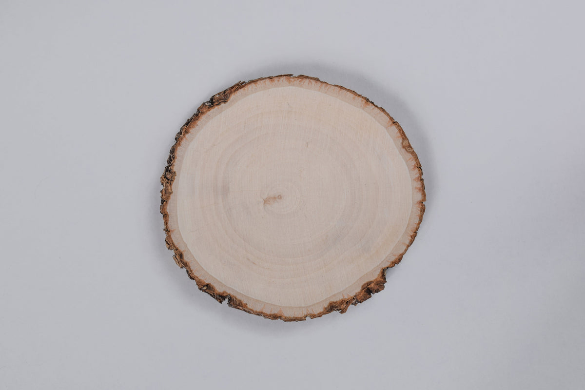 A Basswood wooden coaster displayed against a white background