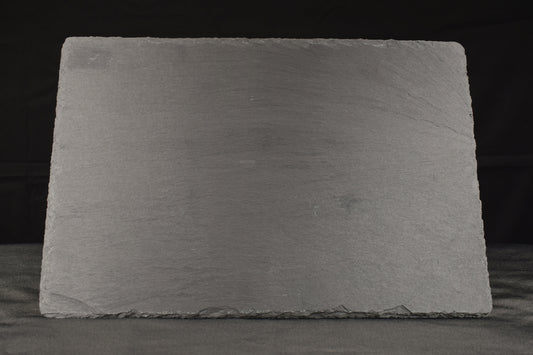 Rectangular slate stone on a black background