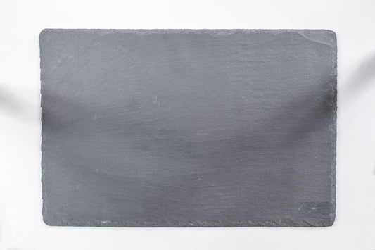 Rectangular slate stone on a white background